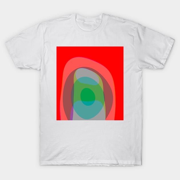 Abstract Colors In Red 210 T-Shirt by Korey Watkins